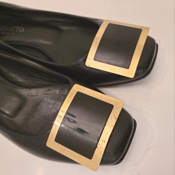 Bellofatto Made in Italy Black and Gold Leather shoes Size 6 - Picture 2 of 14